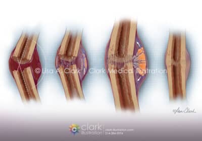 Bone Fracture Healing Illustration